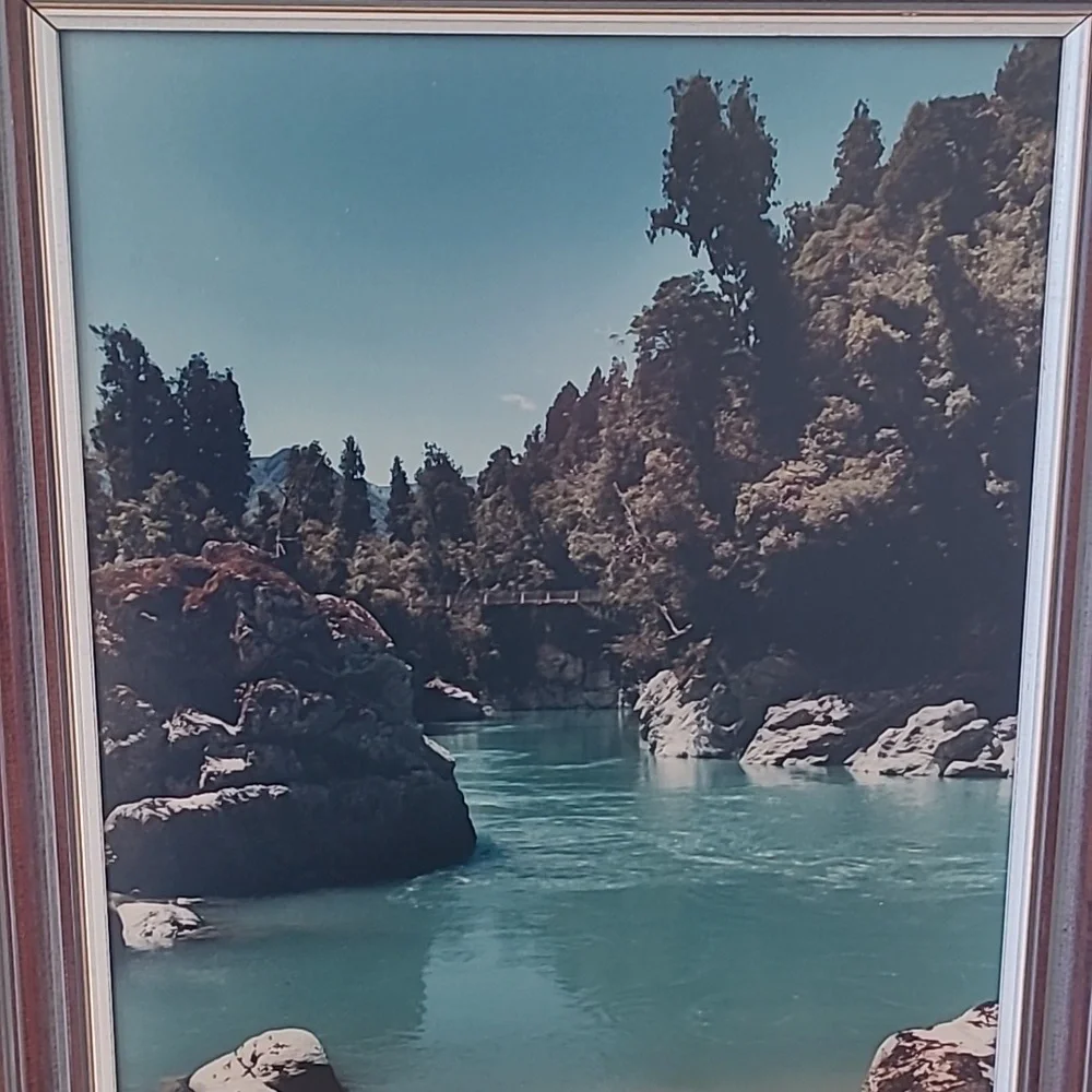 VINTAGE FRAMED PHOTOGRAPHY ART 'Hokitika Gorge' by Ulrich Walthert 1984 - Picture 3 of 12